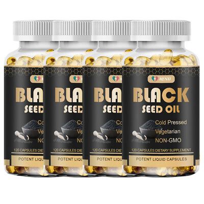 #ad Black Seed Oil 1000mg 120 240 480 Capsules Cold Pressed Black Cumin Seed Oil