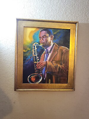 #ad Branford Marsalis American Artist Jazz saxophonist Painting By Constance Fahey