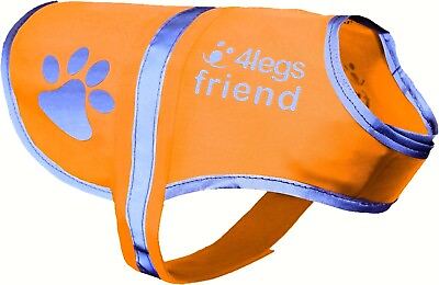 #ad Reflective Dog Vest. Size Large Hi Visibility Fluorescent Blaze Orange Dog Vest