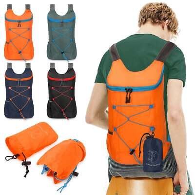 #ad Foldable Backpack Mens Women Hiking Bag Travel Camping Rucksack Bag Outdoor