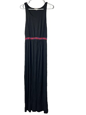 #ad One Clothing Womens sleeveless black maxi dress 50quot; long size Medium M