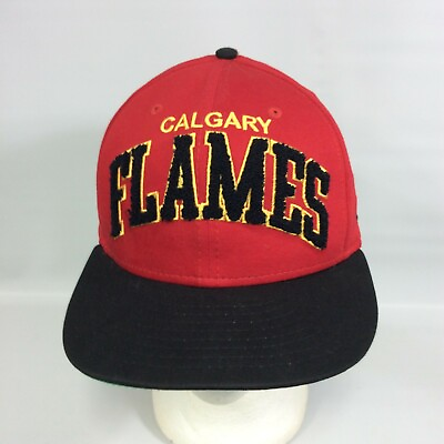 #ad Calgary Flames Snap Back Hat NHL Official New Era 9FIFTY Large Name