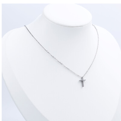 Cross Necklace Stainless Steel Pendant for Kids Small for little girls and boys $9.75