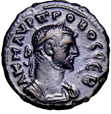 #ad NEAR MS Egypt Alexandria. Probus. A.D. 276 282. Potin tetradrachm Roman Coin
