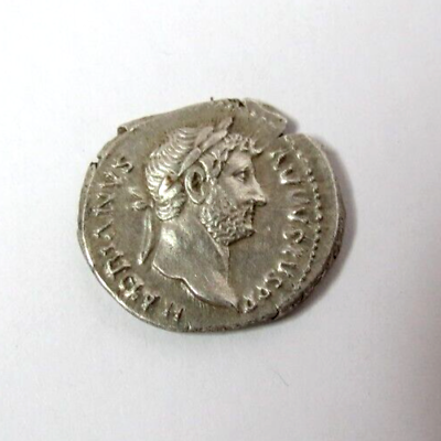 #ad ANCIENT ROMAN SILVER COIN HADRIANUS 133 AR DENARIUS EXTRA FIN COND 3.00gr 18.6mm