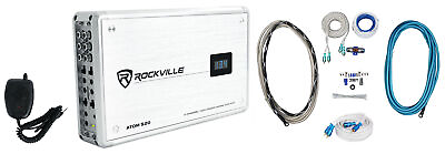 #ad Rockville ATOM S20 1600w 4 Channel Marine Bluetooth AmplifierPA MicAmp Kit