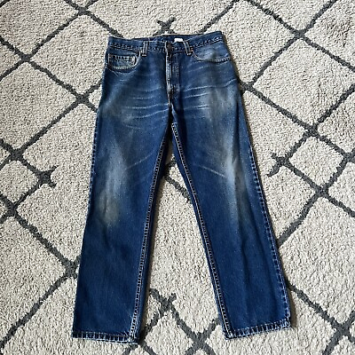 #ad Vintage Levi’s 505 Jeans Denim Regular Straight Fit Men’s Sz 34 X 29 Made USA