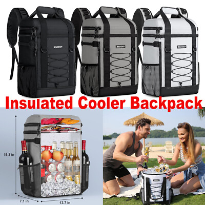 #ad Insulated Portable Backpack Cooler 36 Can Waterproof for Ice Drink Beach Camping