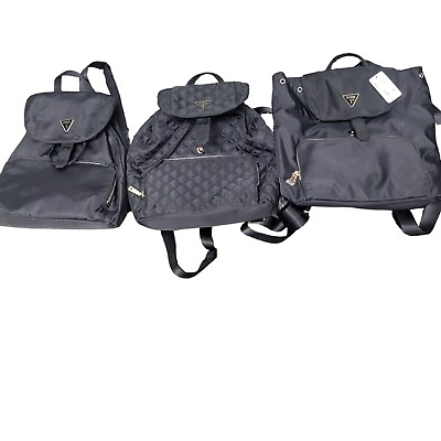 #ad Lot of 3 Guess Large Backpack. New With Defect. All valued @ $425.