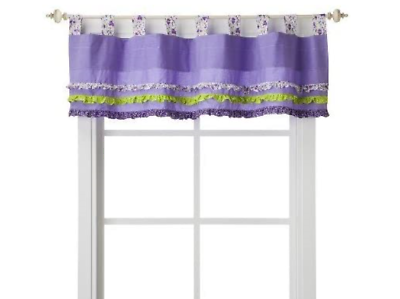 #ad Trend Lab Rainbow Floral Purple Window Valance 56 x 15 NEW