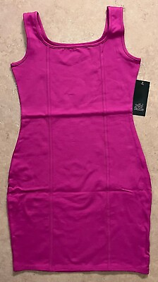 #ad NWT ✅ Women’s Sleeveless Seamed Bodycon Pink Dress ✅ Size Small ✅ Brand New