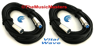 #ad 2 Pack 30ft XLR Microphone Audio Cable M F Mic Amp Powered Speaker Wire VWLTW