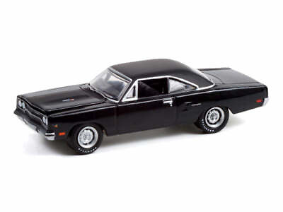 #ad 1970 Plymouth Road Runner Black Diecast 1:64 Scale Model Car Greenlight 37240C