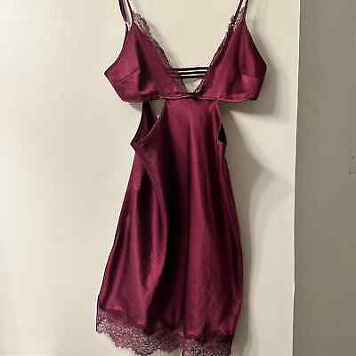 #ad Vintage victoria secret burgundy lingerie size medium