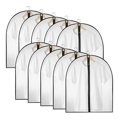 #ad All Clear Garment Bags for Hanging Clothes 40quot; Suit Bags for Closet Storage 10 P