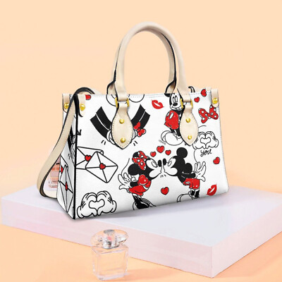 #ad Mickey Handbag Disney Leather Handbag Custom Mickey Women Leather Bag