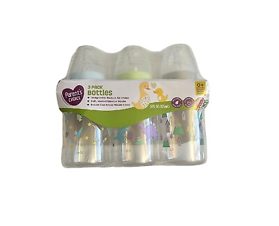 #ad Parents Choice Clear 5 fl oz Baby Bottles 0 Months Dinosaurs Camp Space 3 Pack