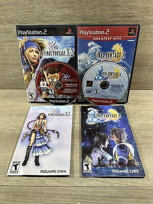#ad Final Fantasy X amp; Final Fantasy X 2 Sony PS2 Complete with BUNDLE PlayStation 2