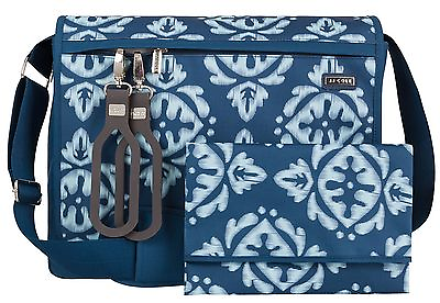 #ad JJ Cole All Around Baby Diaper Bag Aqua Ikat with Changing Pad NEW 2016