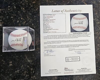 #ad Mark Buehrle Signed Official Major League Baseball Autograph Auto JSA Letter MLB