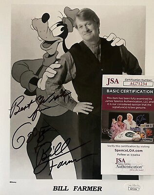 #ad Bill Farmer VOICE OF GOOFY Original Autographed 8X10 Photo with JSA COA