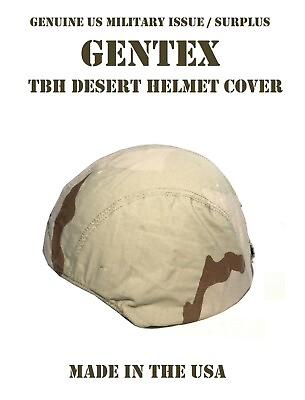 #ad MED GENTEX TBH ACH US MILITARY BALLISTIC COMBAT HELMET DCU DESERT CAMO COVER NEW