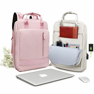Women Man Backpacks School Bag Girl Waterproof Charging 15.6in Laptop Backpack $56.67