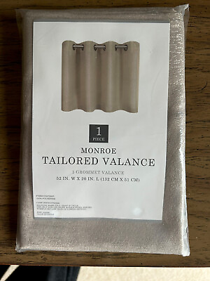 #ad Monroe Tailored Valance 1 Valance With Grommets 52in W x 20in L