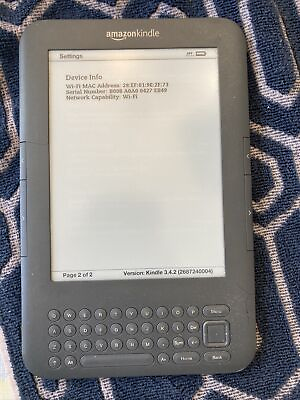 #ad Amazon Kindle Reader Keyboard Wi Fi 6quot; 4GB D00901 3rd Generation