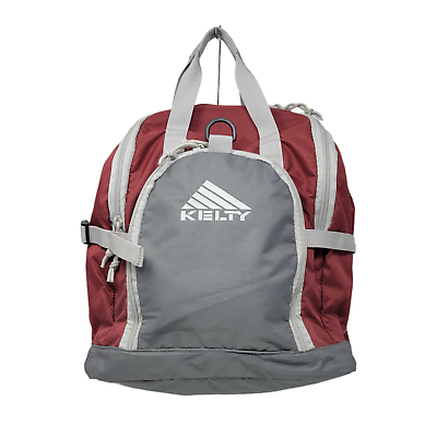 #ad KELTY Portable Pocket Picnic Table Backpack Cooler Bag Hiking Camping Red Gray
