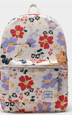#ad NEW Herschel Supply Co. Cotton Daypack Backpack In Country Floral Whitecap