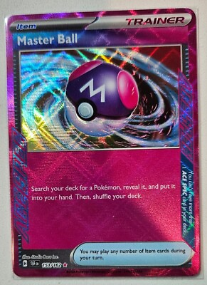 #ad MASTER BALL 153 162 TEMPORAL FORCES POKEMON TCG CARD ACE SPEC NM CARDSAVER