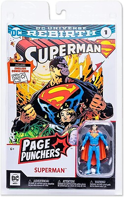 #ad DC Direct Superman Page Punchers 3quot; Figure With Comic 1 Rebirth sealed