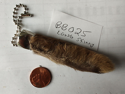 #ad Real Natural Lucky Rabbit Foot Keychain with nails long skinny Brown color Bunny