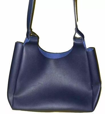 #ad Women Navy Blue Tote Neiman Marcus Bag Shoulder Single Strap