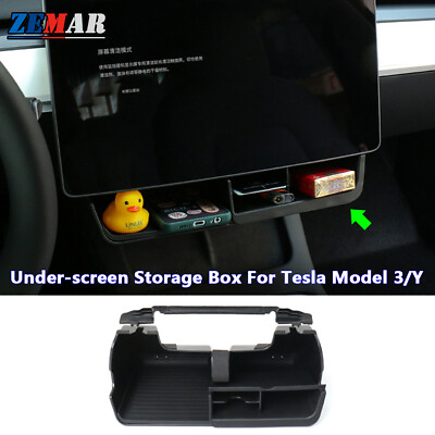 #ad For Tesla Model 3 Y Center Console Under Screen Storage Tray Organizers Holder