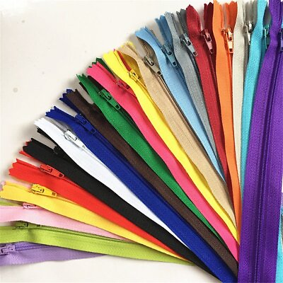 #ad 100pcs Mix Nylon Coil Zippers Tailor Sewer Craft 20cm 8 Inch Crafter#x27;s FGDQ...