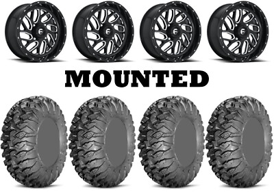 #ad Kit 4 EFX MotoClaw Tires 32x10 16 on Fuel Triton Gloss Black D581 Wheels TER
