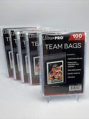 #ad Ultra Pro Resealable Team Bags 5 Packs of 100 Team Bags 500 Total