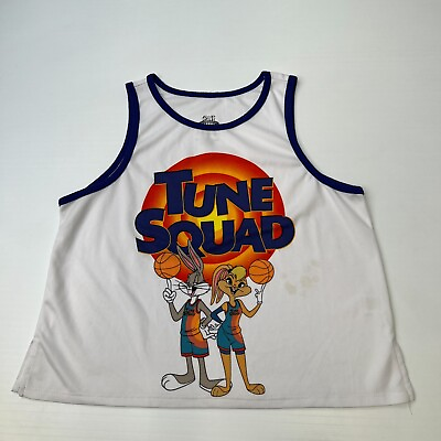 #ad Space Jam Shirt Women Large Sleeveless Tank Looney Bugs Bunny Tune Squad Cruise
