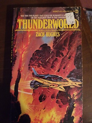 #ad Zach Hughes THUNDERWORLD Vintage 1982 Science Fiction Paperback Novel 1st