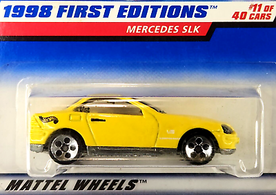 #ad 1998 Hot Wheels 1:64 1998 First Editions 11 40 Mercedes SLK Yellow