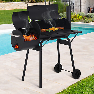 #ad 43quot; Outdoor BBQ Grill Charcoal Barbecue Pit Patio Backyard Meat Cooker Smoker