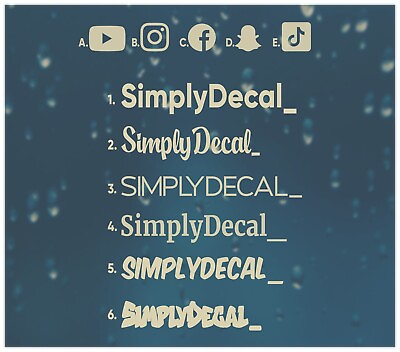 #ad Custom Social Media Vinyl Decal Instagram Sticker Personalized IG Decal Tiktok
