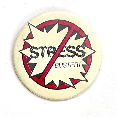 #ad Collectible Pop Art Pin Badge Stress Buster. MOD Rocker Punk : V3