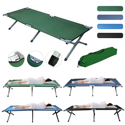 #ad Travel Cot Military Sleeping Bed Hiking Camping Indoor Outdoor Foldable with Bag