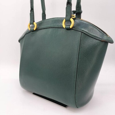 #ad Delvaux Handbag Tote Shoulder Bag D charm Leather Green From Japan Authentic