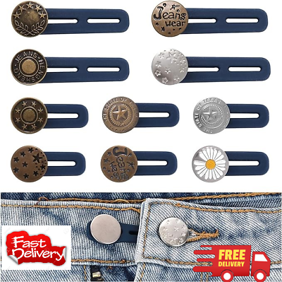 #ad 10 Pack Pants Expander Button Jeans Waist Extender Button10 Styles for Men Women