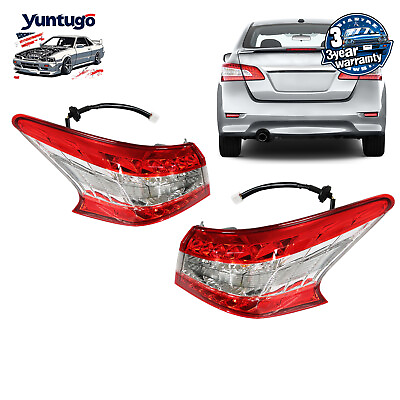 #ad Fit For Nissan Sentra 2013 2014 2015 Rear Tail Lights Set Outer Left amp; Right