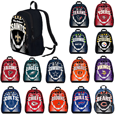 #ad New NFL PICK YOUR TEAM Boy Girl Kids School Backpack School Supplies